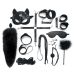 Набір Art of Sex — Maxi BDSM Set Leather, 13 предметів, натуральна шкіра, чорний