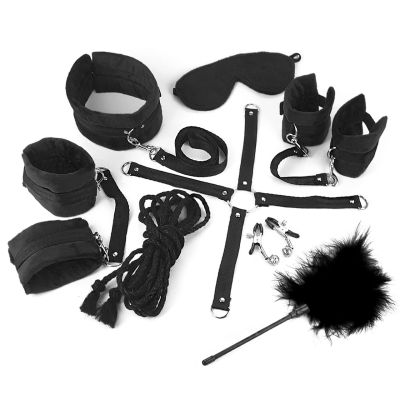 Набір БДСМ Art of Sex — Soft Touch BDSM Set, 9 предметів, чорний Набір БДСМ Art of Sex — Soft Touch BDSM Set, 9 предметів, чорний
