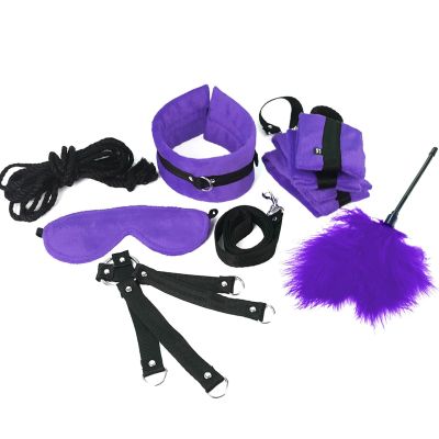 Набір БДСМ Art of Sex — Soft Touch BDSM Set, 9 предметів, фіолетовий Набір БДСМ Art of Sex — Soft Touch BDSM Set, 9 предметів, фіолетовий