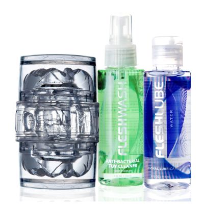 Мастурбатор Fleshlight Quickshot Vantage Value Pack: змазка та засіб для чищення