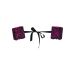 Атласні наручники-манжети на стрічках Obsessive Roseberry cuffs, pink, прикрашені мереживом 