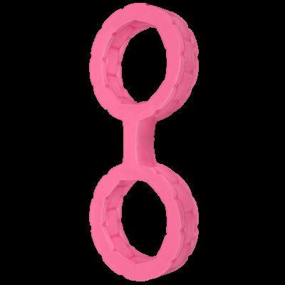 Наручники з силікону Doc Johnson The Cuffs Large — Pink, добре тягнуться, для рук і ніг Наручники з силікону Doc Johnson The Cuffs Large — Pink, добре тягнуться, для рук і ніг