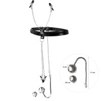 Бондажний набір із металевим анальним гаком № 4 Art of Sex Blanca Bondage set with anal hook № 4