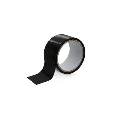 Скотч для бондажа Fetish Tentation Black (15 м), не липне до шкіри та волосків, тільки сам до себе