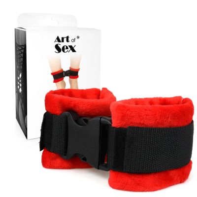 Поножі Art of Sex Ankle Cuffs — Soft Touch, червоні