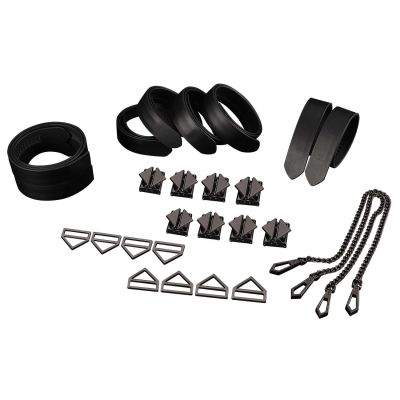 Набір із 8 ременів для зв'язування LOCKINK 8-Bondage-Straps Restraint Set - Black Набір із 8 ременів для зв'язування LOCKINK 8-Bondage-Straps Restraint Set - Black
