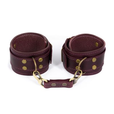 Преміальні поножі LOVECRAFT, фіолетові, натуральна шкіра, в подарунковому пакованні