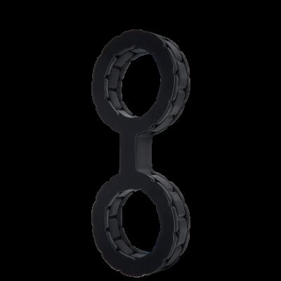 Наручники з силікону Doc Johnson The Cuffs Small — Black, добре тягнуться, для рук і ніг
