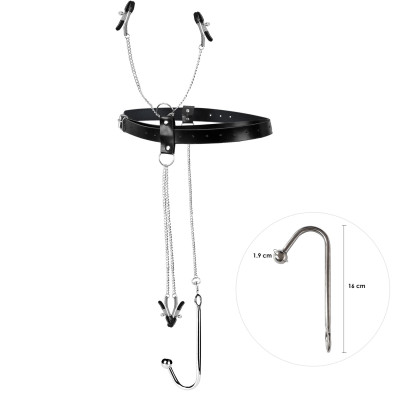 Бондажний набір із металевим анальним гаком № 1 Art of Sex Blanca Bondage set with anal hook № 1