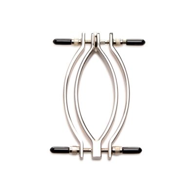 Затискач для статевих губ Master Series: Pussy Tugger Adjustable Vagina Clamp with Chain Затискач для статевих губ Master Series: Pussy Tugger Adjustable Vagina Clamp with Chain