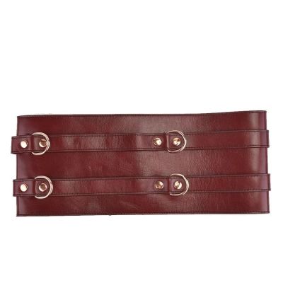 Шкіряний пояс для бондажу Liebe Seele Wine Red Waist Cuff S Size Шкіряний пояс для бондажу Liebe Seele Wine Red Waist Cuff S Size