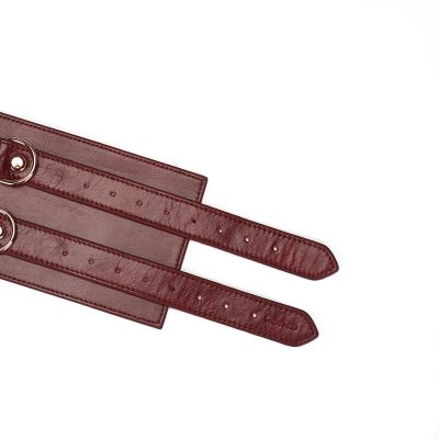 Шкіряний пояс для бондажу Liebe Seele Wine Red Waist Cuff S Size Шкіряний пояс для бондажу Liebe Seele Wine Red Waist Cuff S Size