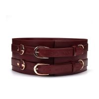 Шкіряний пояс для бондажу Liebe Seele Wine Red Waist Cuff S Size Шкіряний пояс для бондажу Liebe Seele Wine Red Waist Cuff S Size