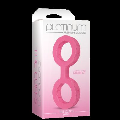 Наручники з силікону Doc Johnson The Cuffs Small — Pink, добре тягнуться, для рук і ніг