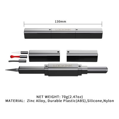 Ексклюзивний тиклер LOCKINK 5-head Flirting Tickler - Grey з п'ятьма насадками Ексклюзивний тиклер LOCKINK 5-head Flirting Tickler - Grey з п'ятьма насадками