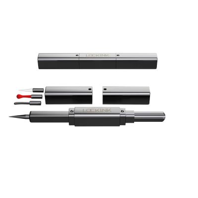 Ексклюзивний тиклер LOCKINK 5-head Flirting Tickler - Grey з п'ятьма насадками Ексклюзивний тиклер LOCKINK 5-head Flirting Tickler - Grey з п'ятьма насадками