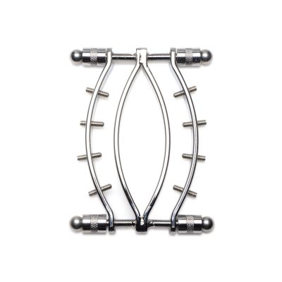 Затискач для вагіни Master Series: Spread 'Em Poker Vagina Clamp with Adjustable Pressure Screws, шипи