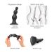 Насадка для страпона Strap-On-Me Dildo Plug Beads Black S Насадка для страпона Strap-On-Me Dildo Plug Beads Black S
