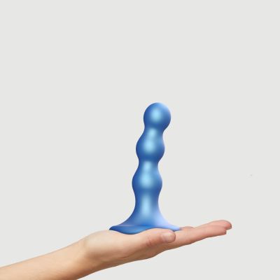 Насадка для страпона Strap-On-Me Dildo Plug Balls Blue Metallic S Насадка для страпона Strap-On-Me Dildo Plug Balls Blue Metallic S
