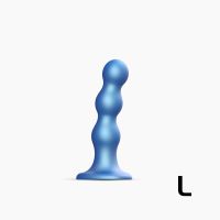 Насадка для страпона Strap-On-Me Dildo Plug Balls Blue Metallic L Насадка для страпона Strap-On-Me Dildo Plug Balls Blue Metallic L