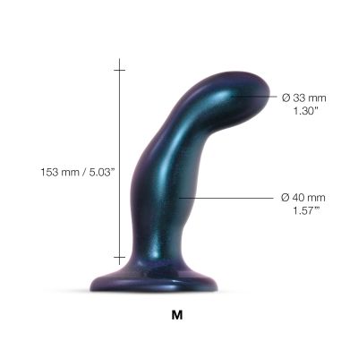 Дилдо Strap-On-Me DILDO PLUG SNAKY METALLIC BLUE, розмір M, діаметр 4 см, ввідна довжина 15,3 см Дилдо Strap-On-Me DILDO PLUG SNAKY METALLIC BLUE, розмір M, діаметр 4 см, ввідна довжина 15,3 см