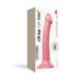 Насадка для страпону Strap-On-Me Mono Density Dildo Rose M, діам. 3,3 см, одношаровий силікон, гнучкий