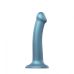 Насадка для страпону Strap-On-Me Mono Density Dildo M Blue, діам. 3,3 см, одношаровий силікон, гнучкий