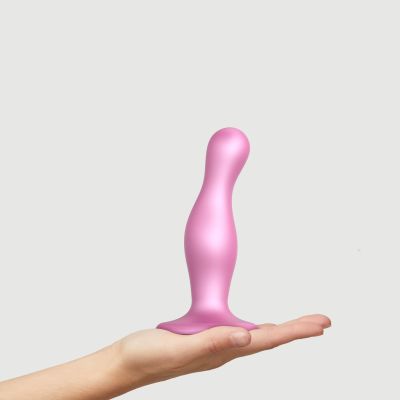 Насадка для страпона Strap-On-Me Dildo Plug Curvy Rose Dragee Metallic M Насадка для страпона Strap-On-Me Dildo Plug Curvy Rose Dragee Metallic M