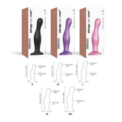 Насадка для страпона Strap-On-Me Dildo Plug Curvy Rose Dragee Metallic M Насадка для страпона Strap-On-Me Dildo Plug Curvy Rose Dragee Metallic M