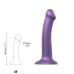 Насадка для страпону Strap-On-Me Mono Density Dildo Violet M, діам. 3,3 см, одношаровий силікон, гнучкий