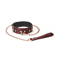 Нашийник з повідцем Liebe Seele Wine Red Collar and Leash Нашийник з повідцем Liebe Seele Wine Red Collar and Leash