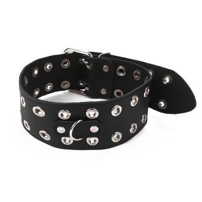 Нашийник Art of Sex — Tessa, натуральна шкіра, колір чорний
