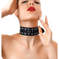 Нашийник Art of Sex — Tessa, натуральна шкіра, колір чорний