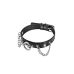 Нашийник із ланцюжками, шипами та кільцем Fetish Tentation Choker Rings and Chains, екошкіра