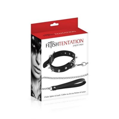 Нашийник із повідцем Fetish Tentation Spikes and Leash Нашийник із повідцем Fetish Tentation Spikes and Leash