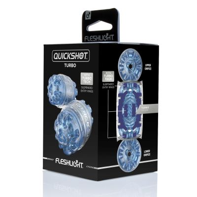 Мастурбатор Fleshlight Quickshot Turbo Blue Ice, компактний, чудово для пар і мінету Мастурбатор Fleshlight Quickshot Turbo Blue Ice, компактний, чудово для пар і мінету