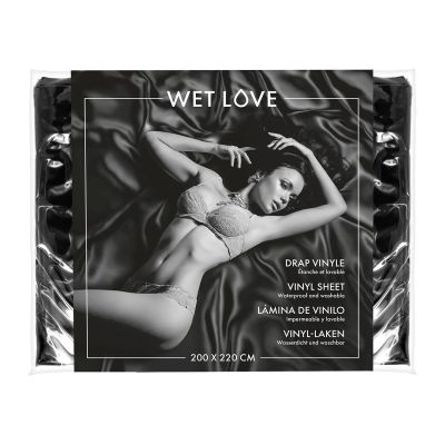 Простирадло з вінілу Fetish Tentation Black 200 x 220, чорне