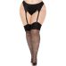 Панчохи Leg Avenue Wide Top Rhinestone Sheer Stockings Black 1X/2X