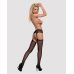 Сітчасті панчохи-стокінги з квітковим малюнком Obsessive Garter stockings S207 XL/XXL, чорні, імітація гартерів, з доступом Сітчасті панчохи-стокінги з квітковим малюнком Obsessive Garter stockings S207 XL/XXL, чорні, імітація гартерів, з доступом
