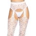 Ажурні колготки з сердечками Leg Avenue Heart White, One Size, імітація панчіх Ажурні колготки з сердечками Leg Avenue Heart White, One Size, імітація панчіх