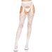 Ажурні колготки з сердечками Leg Avenue Heart White, One Size, імітація панчіх