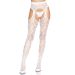 Ажурні колготки з сердечками Leg Avenue Heart White, One Size, імітація панчіх 