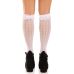 Шкарпетки ажурні з рюшами Leg Avenue Sweetheart Ruffle Cuff Knee Highs White, високі