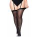 Прозорі панчохи зі швом Leg Avenue Sheer Backseam Stockings Black, Plus Size