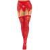 Панчохи Leg Avenue Leg Avenue Lace thigh highs & garterbelt Red One Size