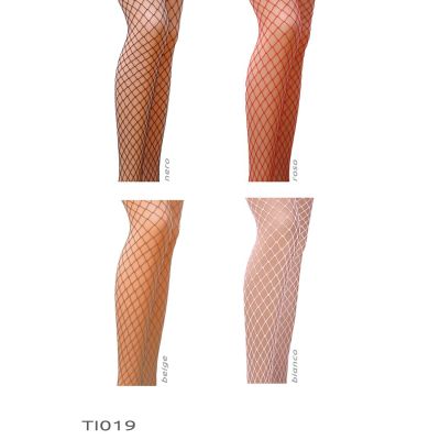 Колготки в сіточку без виділених трусиків Passion TI019 nero 1/2 (fishnet) типу Кабаретка