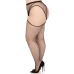 Панчохи Leg Avenue Stokings with O-ring Attached Garter Belt Black 1X/2X