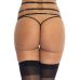Пояс для панчіх зі стреп Leg Avenue Strappy Rhinestone Garterbelt Black One Size, стрази