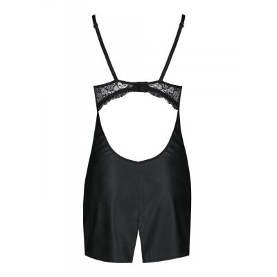 Бебі-дол з еко-шкіри та мережива Loona Chemise black L/XL - Passion Бебі-дол з еко-шкіри та мережива Loona Chemise black L/XL - Passion