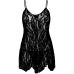 Пеньюар Leg Avenue Rose Lace Flair Chemise Black One Size